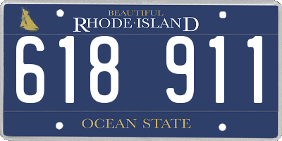 RI license plate 618911