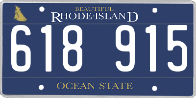 RI license plate 618915