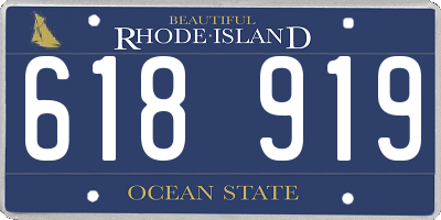 RI license plate 618919