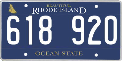 RI license plate 618920