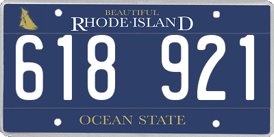 RI license plate 618921