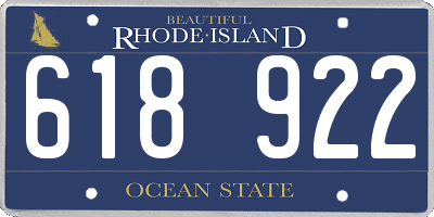 RI license plate 618922