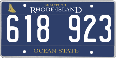 RI license plate 618923