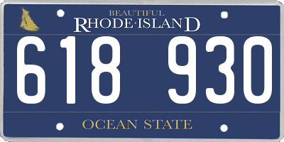 RI license plate 618930