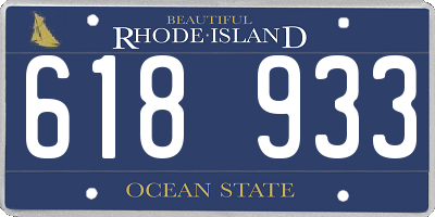 RI license plate 618933