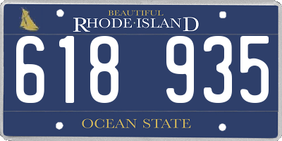 RI license plate 618935