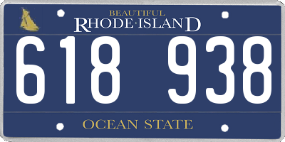 RI license plate 618938
