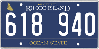 RI license plate 618940