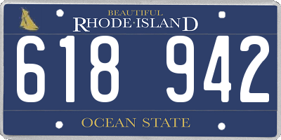 RI license plate 618942
