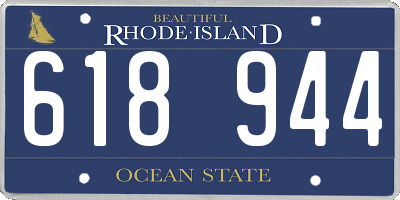 RI license plate 618944
