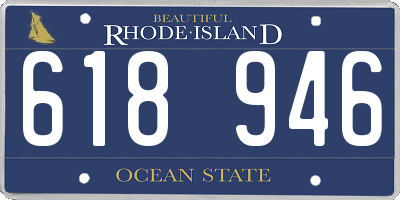 RI license plate 618946