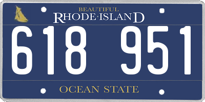 RI license plate 618951