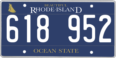 RI license plate 618952