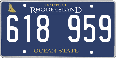 RI license plate 618959