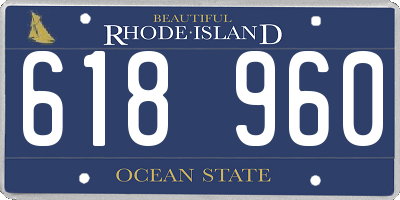 RI license plate 618960