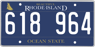 RI license plate 618964