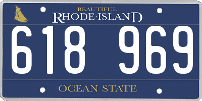 RI license plate 618969
