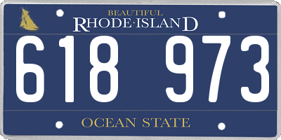 RI license plate 618973