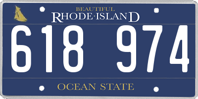 RI license plate 618974