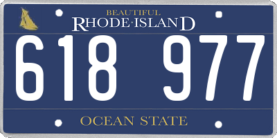 RI license plate 618977