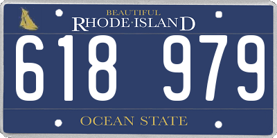 RI license plate 618979