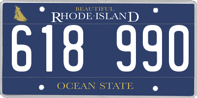 RI license plate 618990