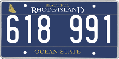 RI license plate 618991