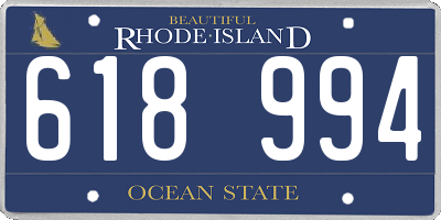 RI license plate 618994