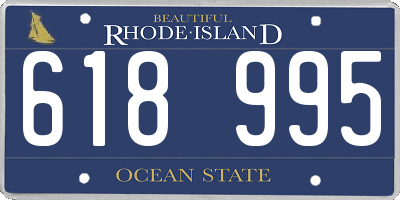 RI license plate 618995