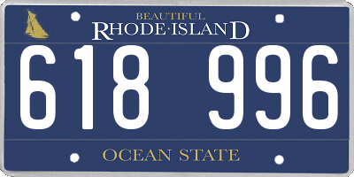 RI license plate 618996