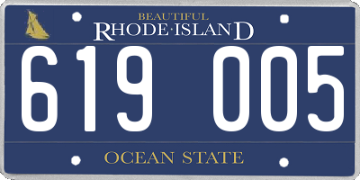 RI license plate 619005