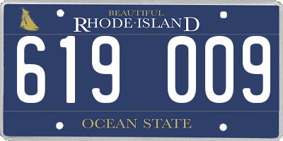 RI license plate 619009