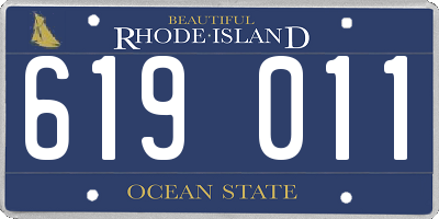 RI license plate 619011