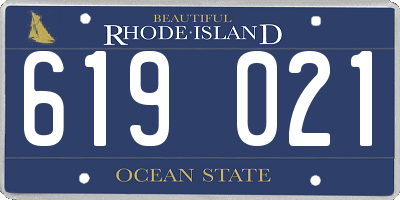 RI license plate 619021