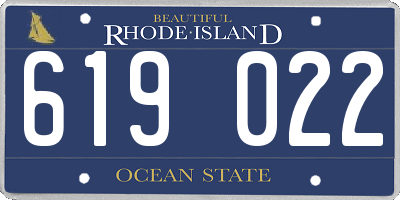 RI license plate 619022