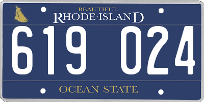RI license plate 619024