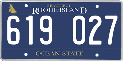 RI license plate 619027