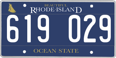 RI license plate 619029