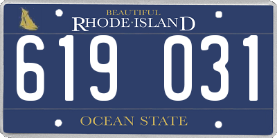 RI license plate 619031