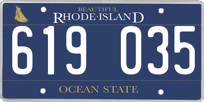 RI license plate 619035