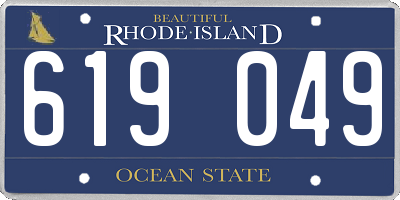 RI license plate 619049