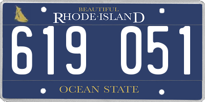 RI license plate 619051