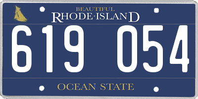 RI license plate 619054