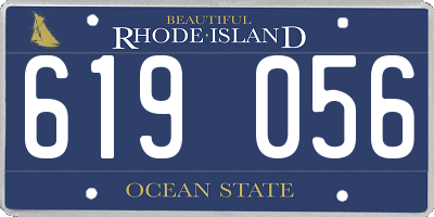 RI license plate 619056