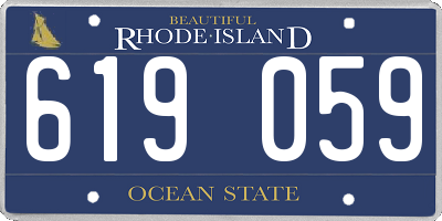 RI license plate 619059