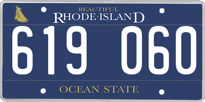 RI license plate 619060