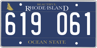 RI license plate 619061