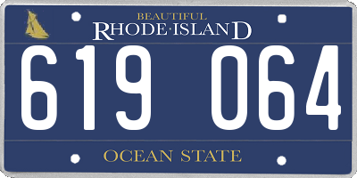 RI license plate 619064