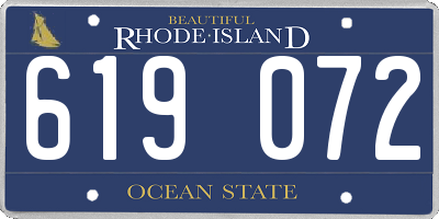 RI license plate 619072