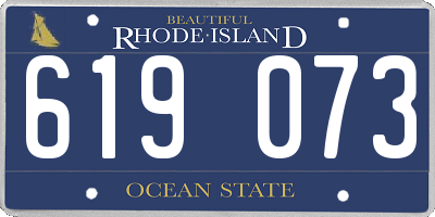 RI license plate 619073